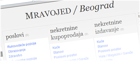 Mravojed - Regionalni mali oglasi